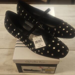 Ophelia Roe Black Studded Loafers